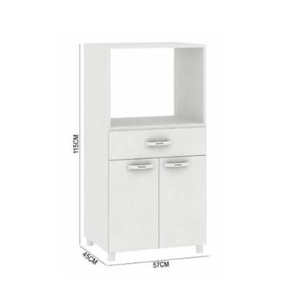 Balcão Para Forno 2P1G BF15 Branco Fellicci - Imagem 2