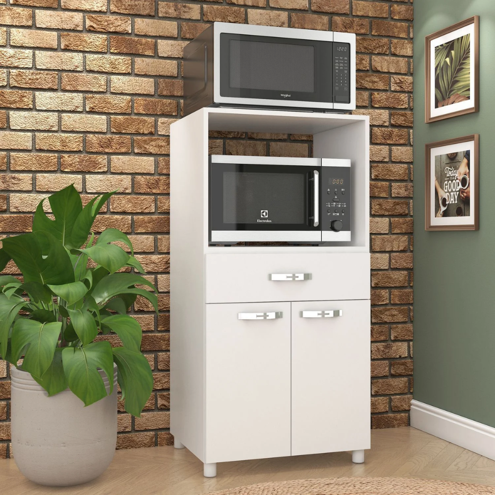 Balcão Para Forno 2P1G BF15 Branco Fellicci