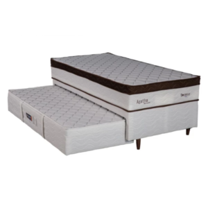 Conjunto Cama Box Solteiro Mola Ensacada Agatha 88x188x68 Design Decorar