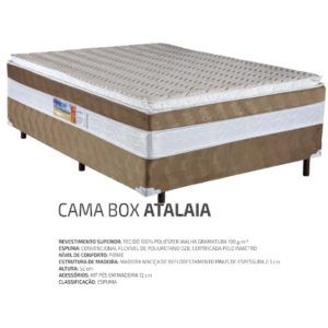 Cama Box Casal Atalaia D28 Pillow Euro 138x188x53 Bellabahia