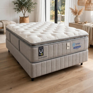 Conjunto Cama Box Casal Liz Premium D45 138x188x74 Molas Ensacadas Plumatex