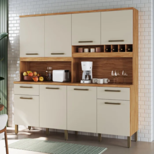 Cozinha Completa 8P2G Cabernet Prime Amendoa Off White Ronipa