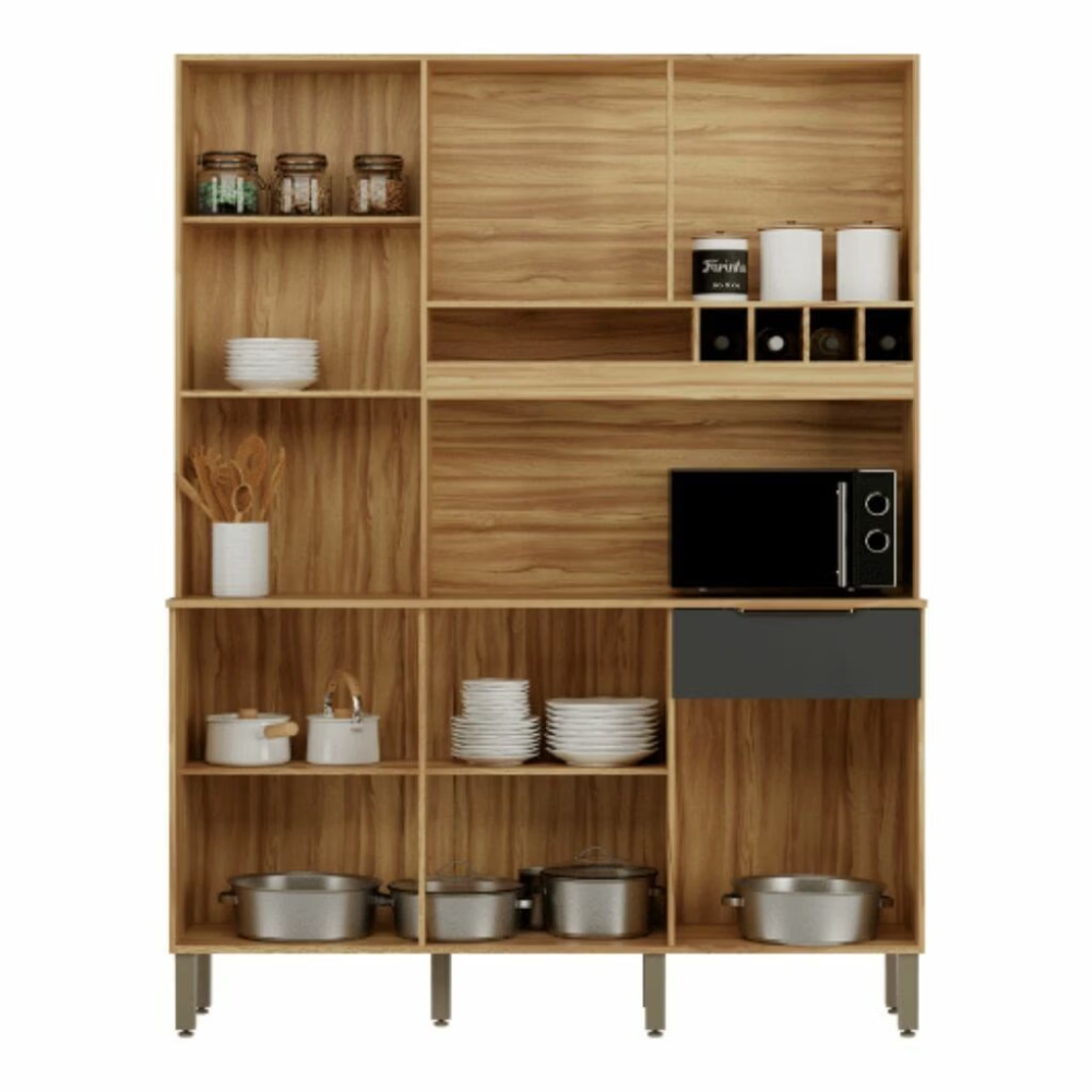Cozinha Completa 6P1G Moscato Amendoa Off White Ronipa - Imagem 3