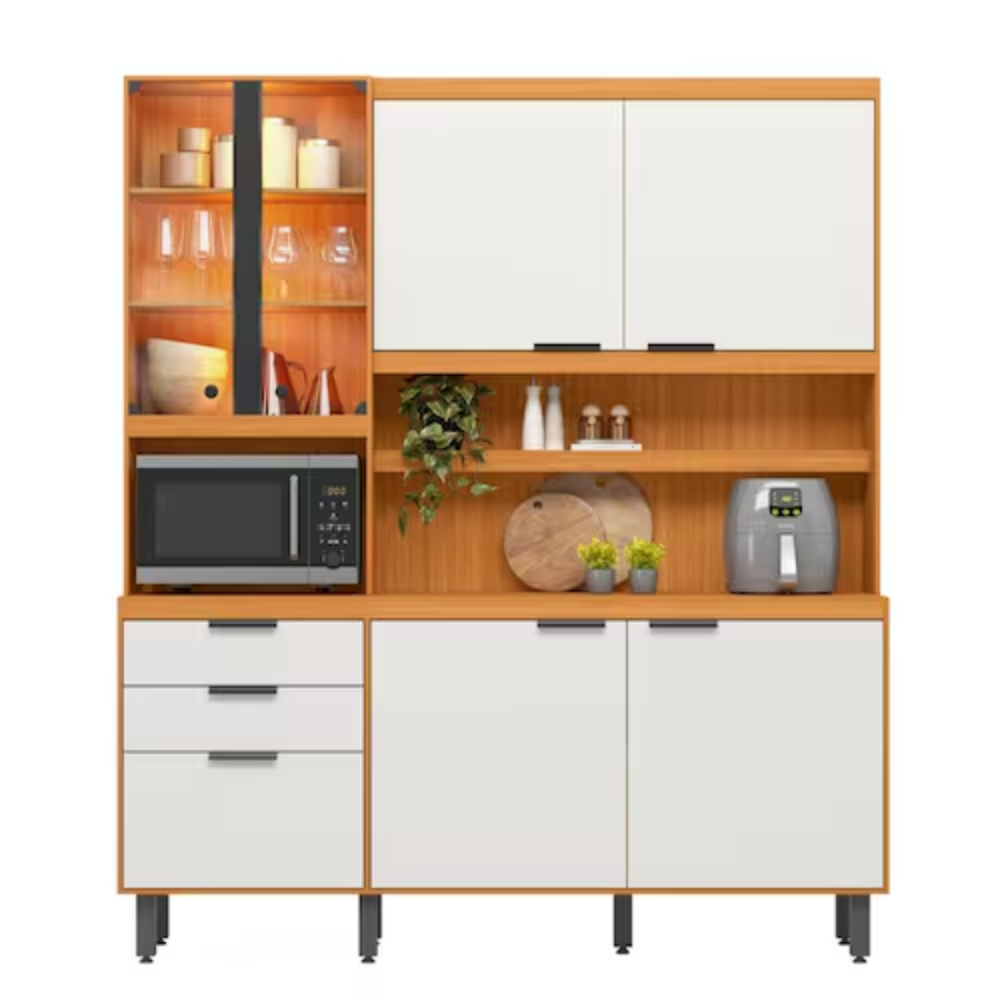 Cozinha Compacta 7P2G Murano Freijo UV Off Acetinado Poliman - Imagem 2