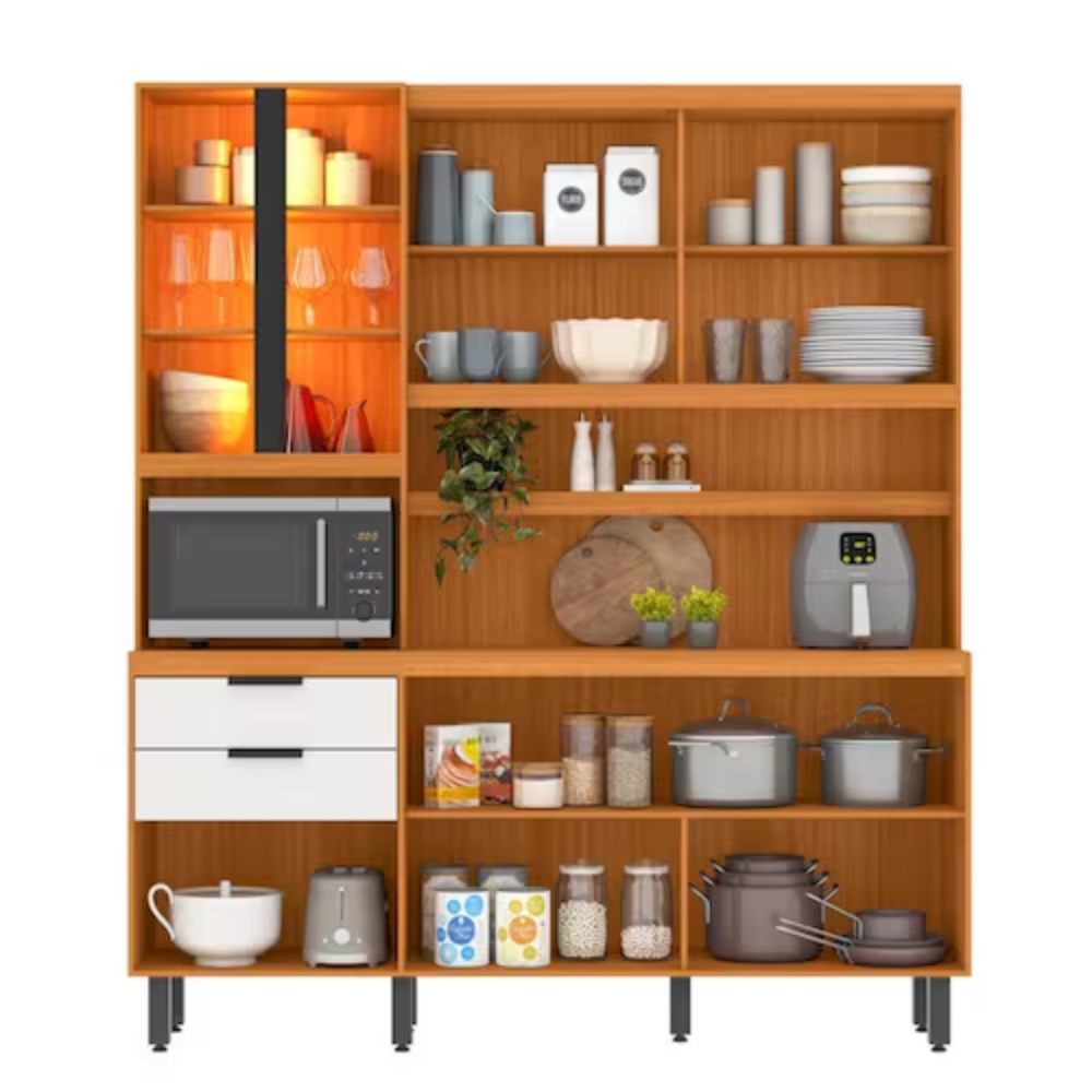 Cozinha Compacta 7P2G Murano Freijo UV Off Acetinado Poliman - Imagem 3