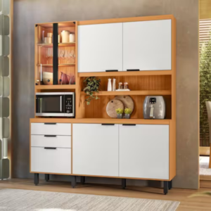 Cozinha Compacta 7P2G Murano Freijo UV Off Acetinado Poliman