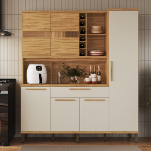 Cozinha Completa 6P1G Touriga Amendoa Off White Ronipa