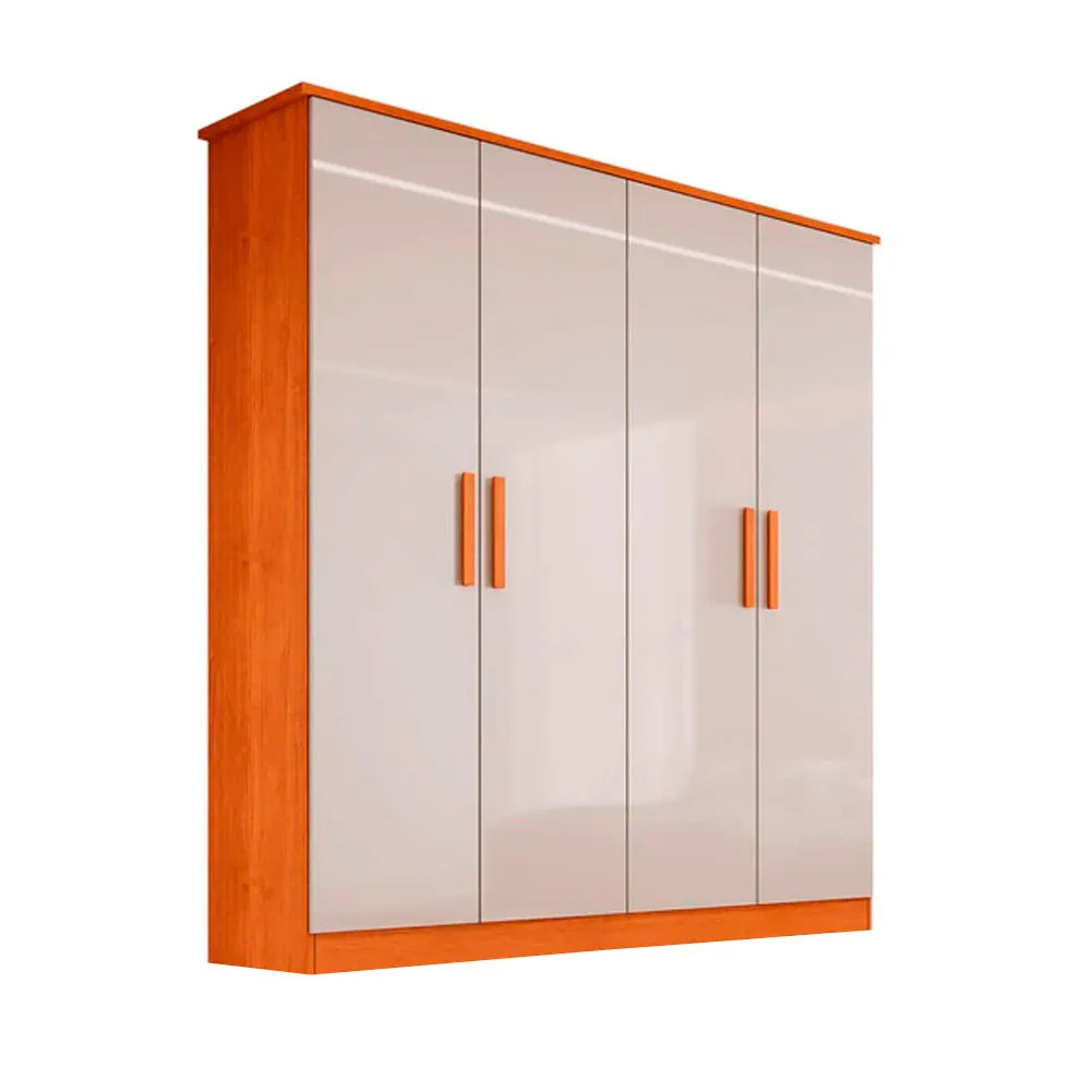 Roupeiro 4 Portas Nina Nature Off White Bianchi - Imagem 2